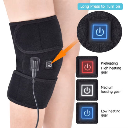 Electric Heating Relieve Knee Pads Pain Relief Support Brace Therapy Joint Injury Recovery Rehabilitation for Arthritis Leg